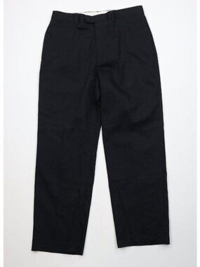 Vintage 90s Streetwear Mens 34x30 Faded Knit Wide Leg Chino Pants Dark Blue
